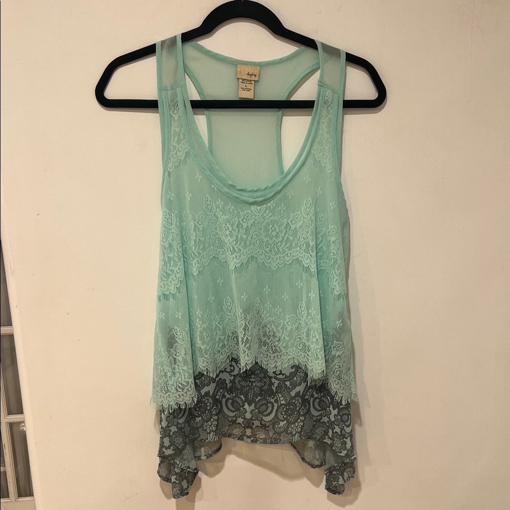 Daytrip Mint Lace Tank Top